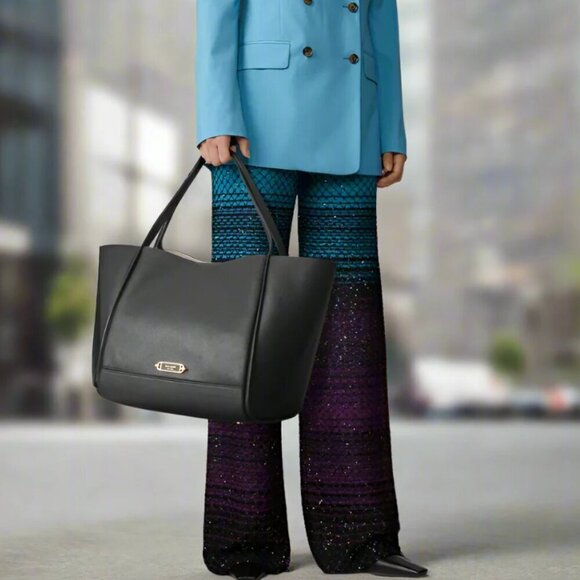 Kate Spade Gramercy Extra Large White Tote Pebbled Roomy Soft Shoulder Bag - Picture 9 of 11